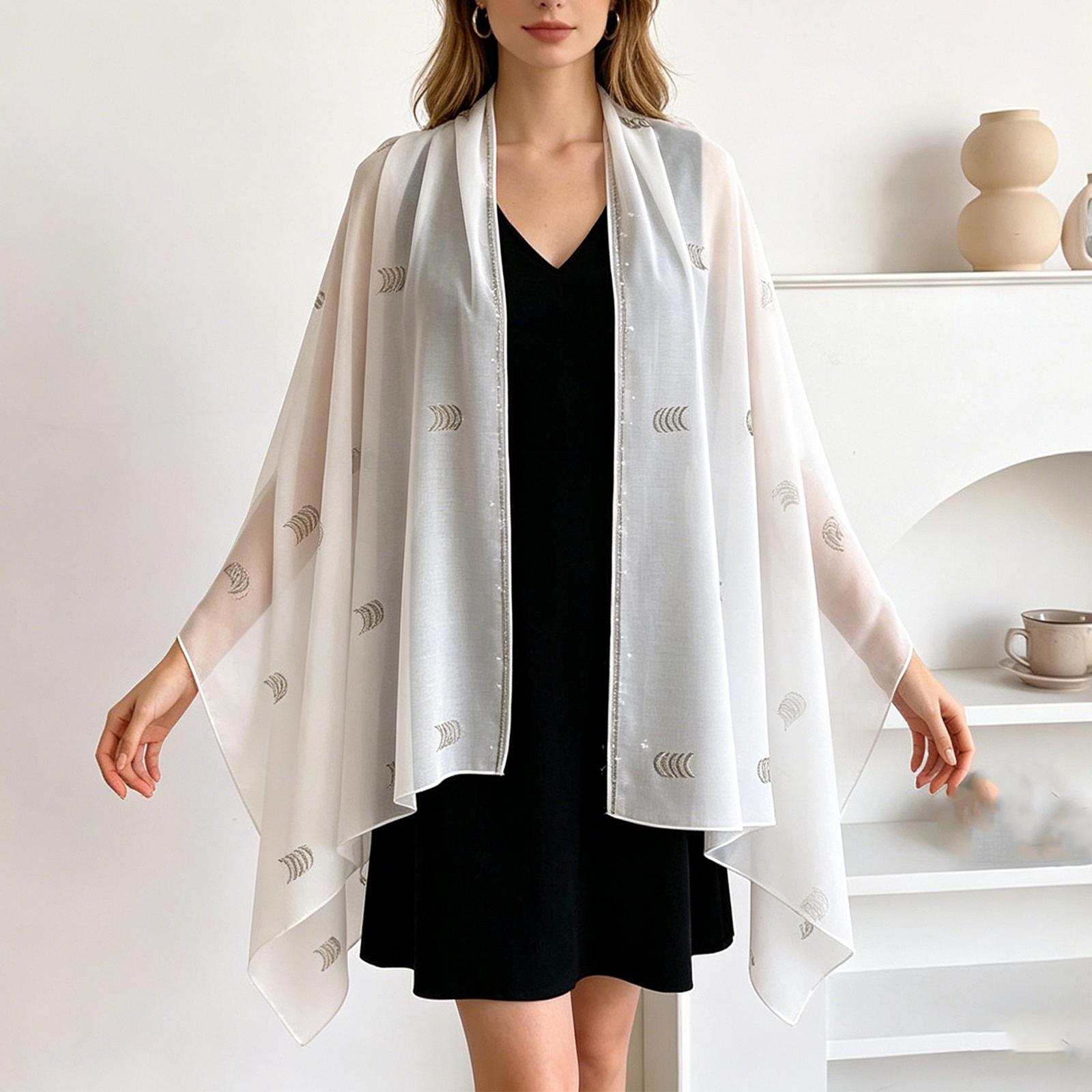 Women’s Lightweight Sheer Shawl Long Scarf Versatile Shape Wrap with Subtle Pattern for Everyday and Occasion Use One Size белый
Women’s Lightweight Sheer Shawl Long Scarf Versatile Shape Wrap with Subtle Pattern for Everyday and Occasion Use One Size белый