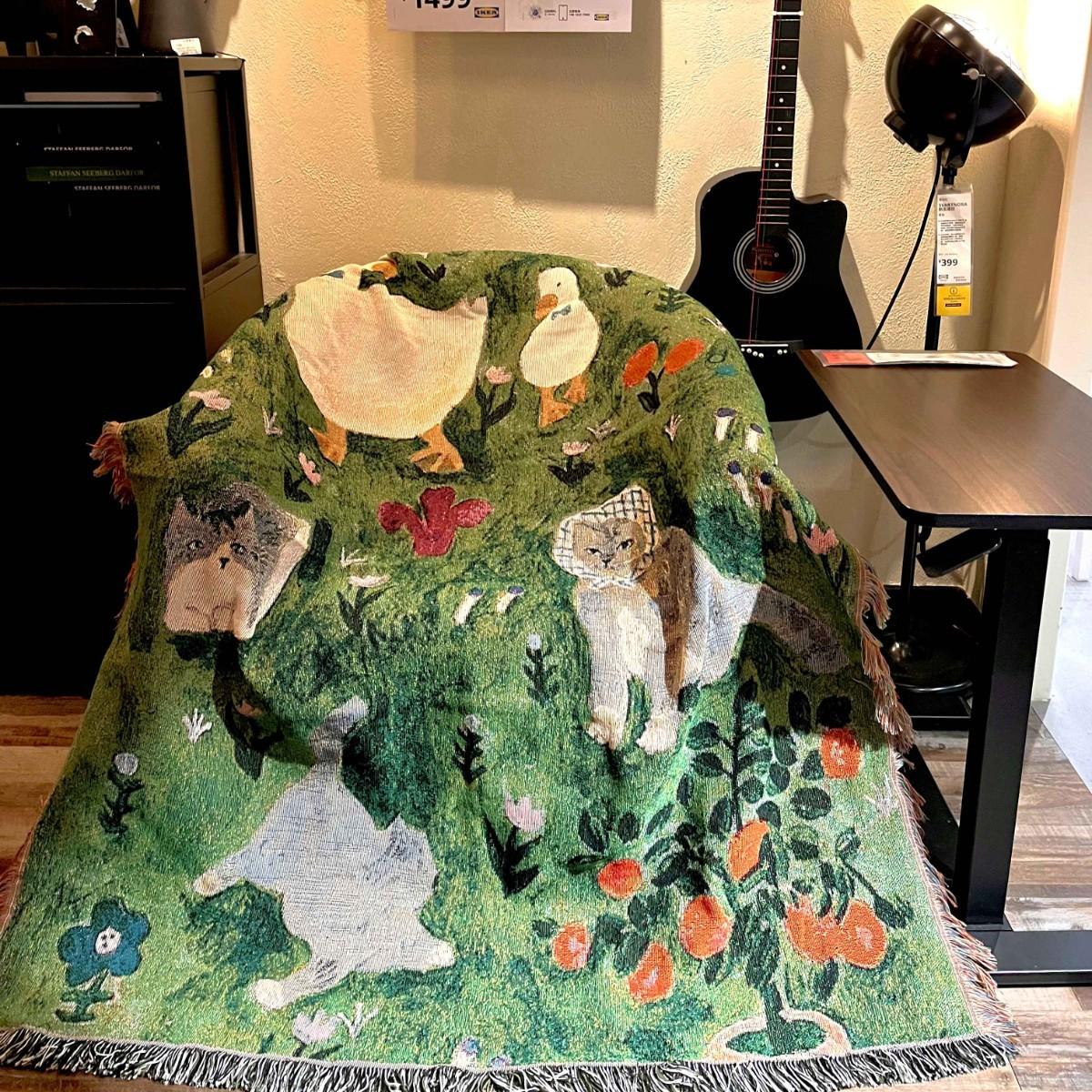 Green kitten blanket, Korean ins style blanket, cute healing kitten, single sofa blanket зелений
Green kitten blanket, Korean ins style blanket, cute healing kitten, single sofa blanket зелений