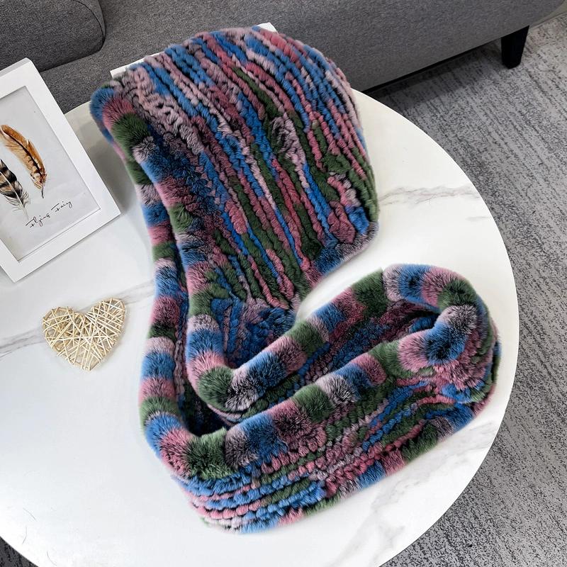 Осінньо-зимова потовщена плетена шапка з хутра кролика рекс, жіночий теплий шарф з хутра кролика з капюшоном, інтегрований шапка-шарф подвійного призначення One size
Осінньо-зимова потовщена плетена шапка з хутра кролика рекс, жіночий теплий шарф з хутра кролика з капюшоном, інтегрований шапка-шарф подвійного призначення One size