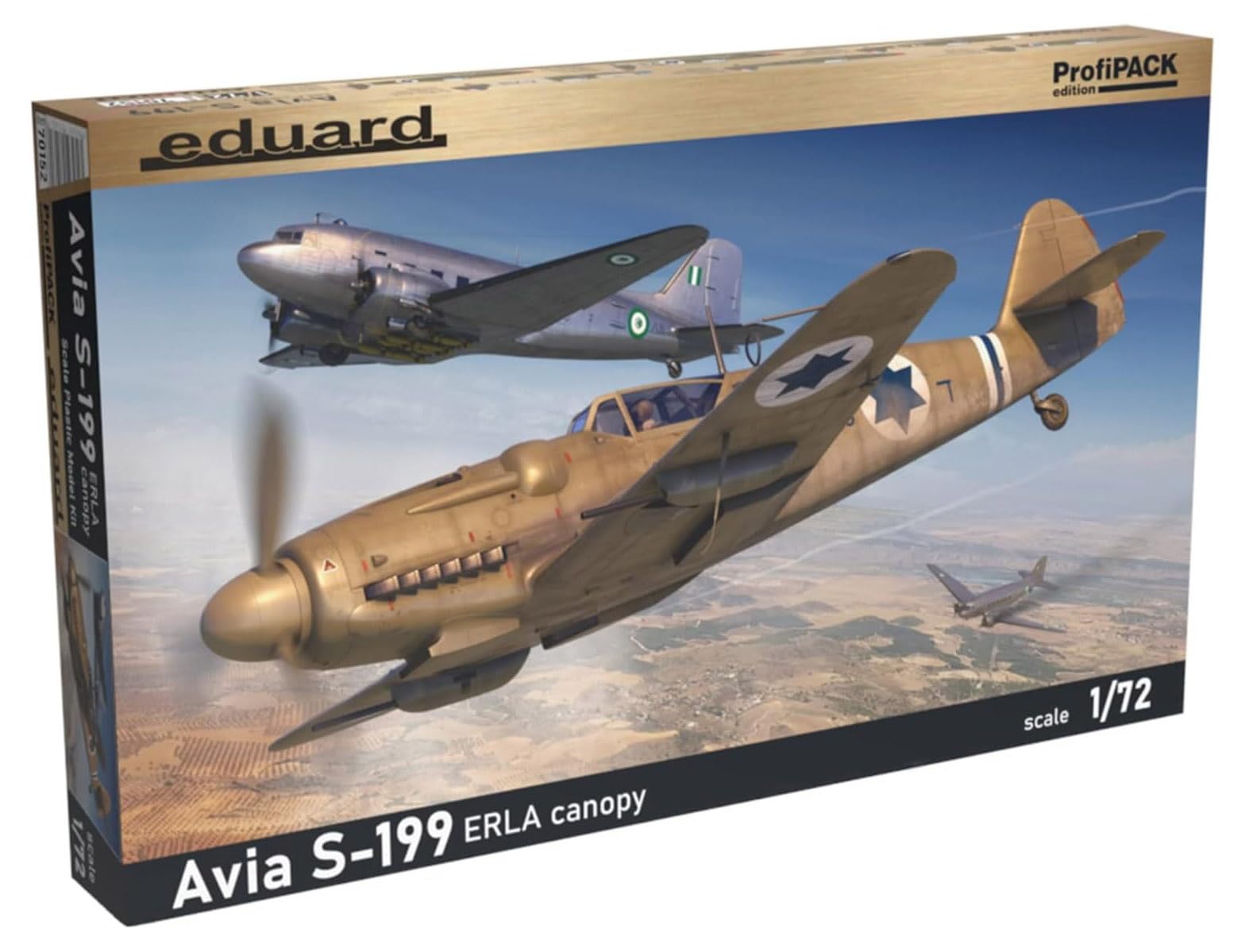 Eduard Profipack Israeli Air Force Avia with Erla Canopy Plastic Model Kit EDU70152 1/72 S-199
Eduard Profipack Israeli Air Force Avia with Erla Canopy Plastic Model Kit EDU70152 1/72 S-199