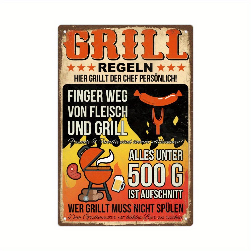 Grill Regeln Vintage Metal Tin Sign - German-Inspired Wall Art for Home, Farmhouse, for Man Cave & Backyard Decor 20x30cm(7.8x11.8inch)
Grill Regeln Vintage Metal Tin Sign - German-Inspired Wall Art for Home, Farmhouse, for Man Cave & Backyard Decor 20x30cm(7.8x11.8inch)