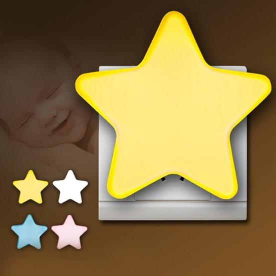 ЕС / США Plug Star Светодиодный датчик ночного света Управление детским спальным фонарем Украшение 
ЕС / США Plug Star Светодиодный датчик ночного света Управление детским спальным фонарем Украшение