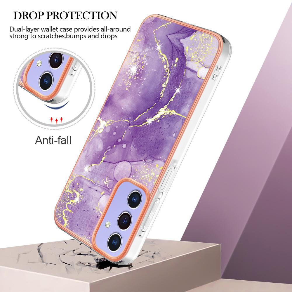 For Samsung Galaxy A15 5G TPU Case with IMD Marble Pattern Electroplated Back Cover Purple 002
For Samsung Galaxy A15 5G TPU Case with IMD Marble Pattern Electroplated Back Cover Purple 002
