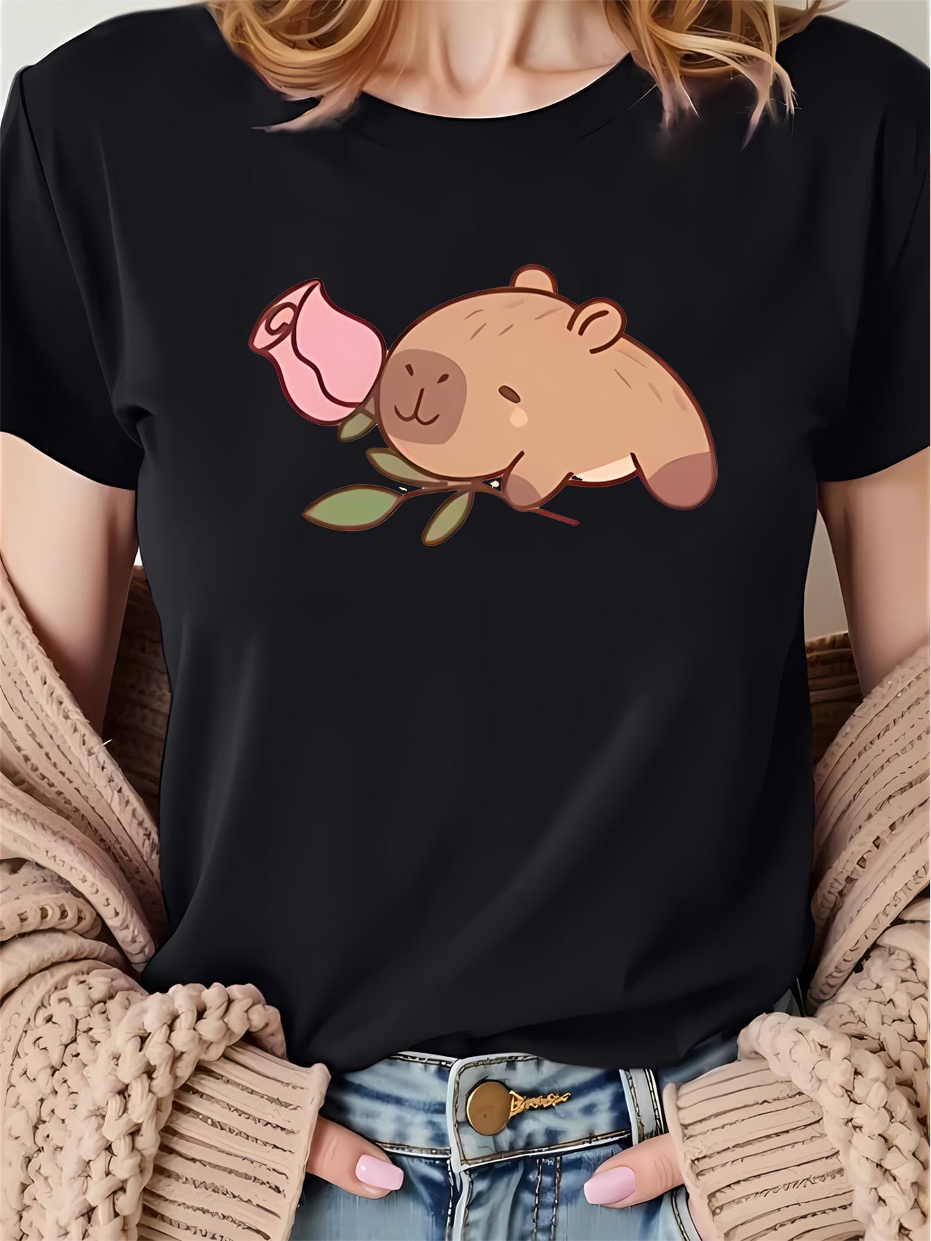 New Women S Short-Sleeve Breathable Fabric Casual Sports Soft and Comfortable Round-Neck T-Shirt Top, Seasonal Cartoon Trendy Print Summer 4XL чорний
New Women S Short-Sleeve Breathable Fabric Casual Sports Soft and Comfortable Round-Neck T-Shirt Top, Seasonal Cartoon Trendy Print Summer 4XL чорний