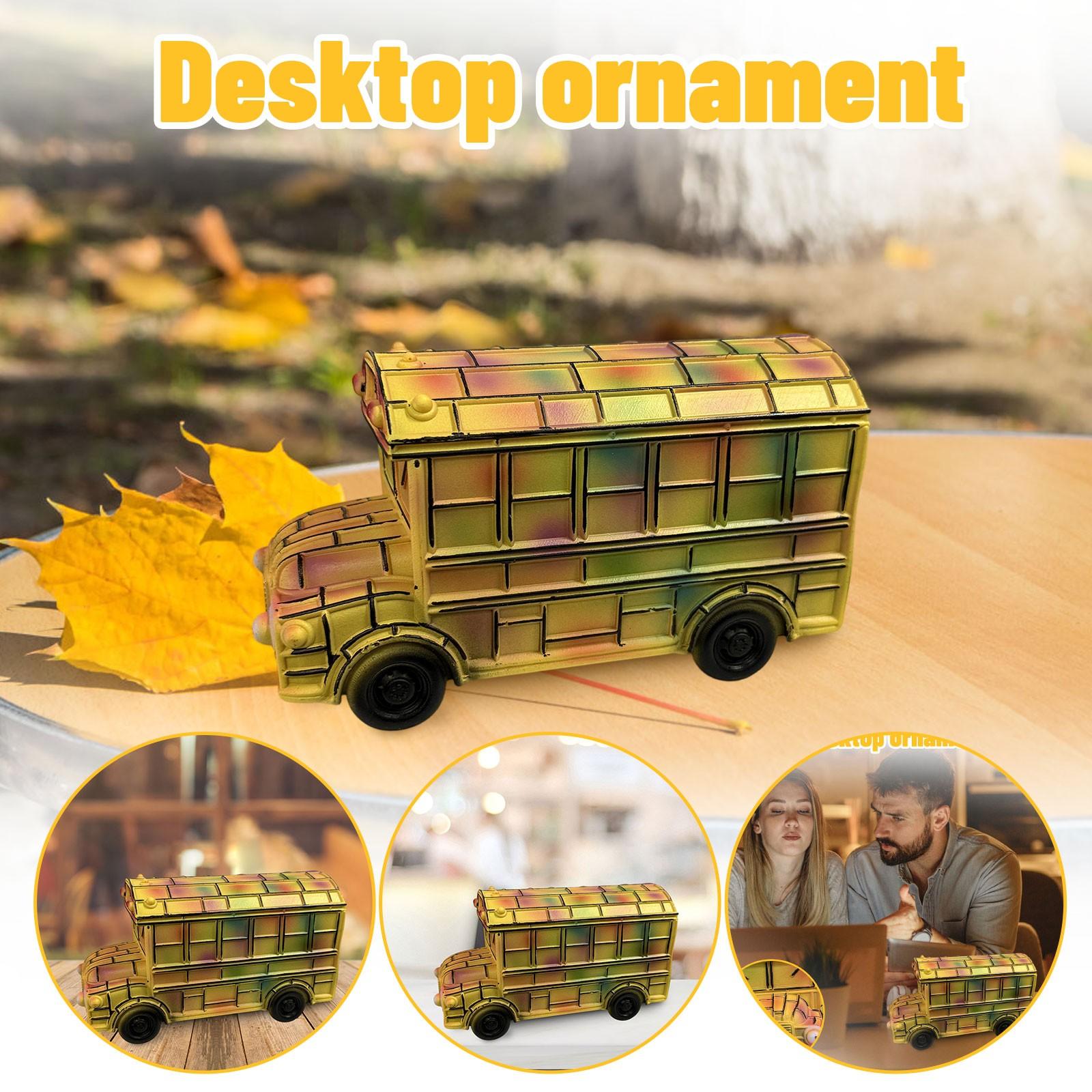 School Bus Lamp, Stained Resin Vintage Yellow Bus Tabletop Night Light, Warm LED Tabletop Decor Table Lamp, Unique Home Decor For Car Lovers One Size
School Bus Lamp, Stained Resin Vintage Yellow Bus Tabletop Night Light, Warm LED Tabletop Decor Table Lamp, Unique Home Decor For Car Lovers One Size