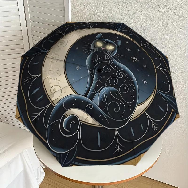1pc Enchanted Celestial Feline Emblem Umbrella with Plastic Handle,Suitable for All Seasons Home Travel Outdoor UmbrellaDD1312
1pc Enchanted Celestial Feline Emblem Umbrella with Plastic Handle,Suitable for All Seasons Home Travel Outdoor UmbrellaDD1312