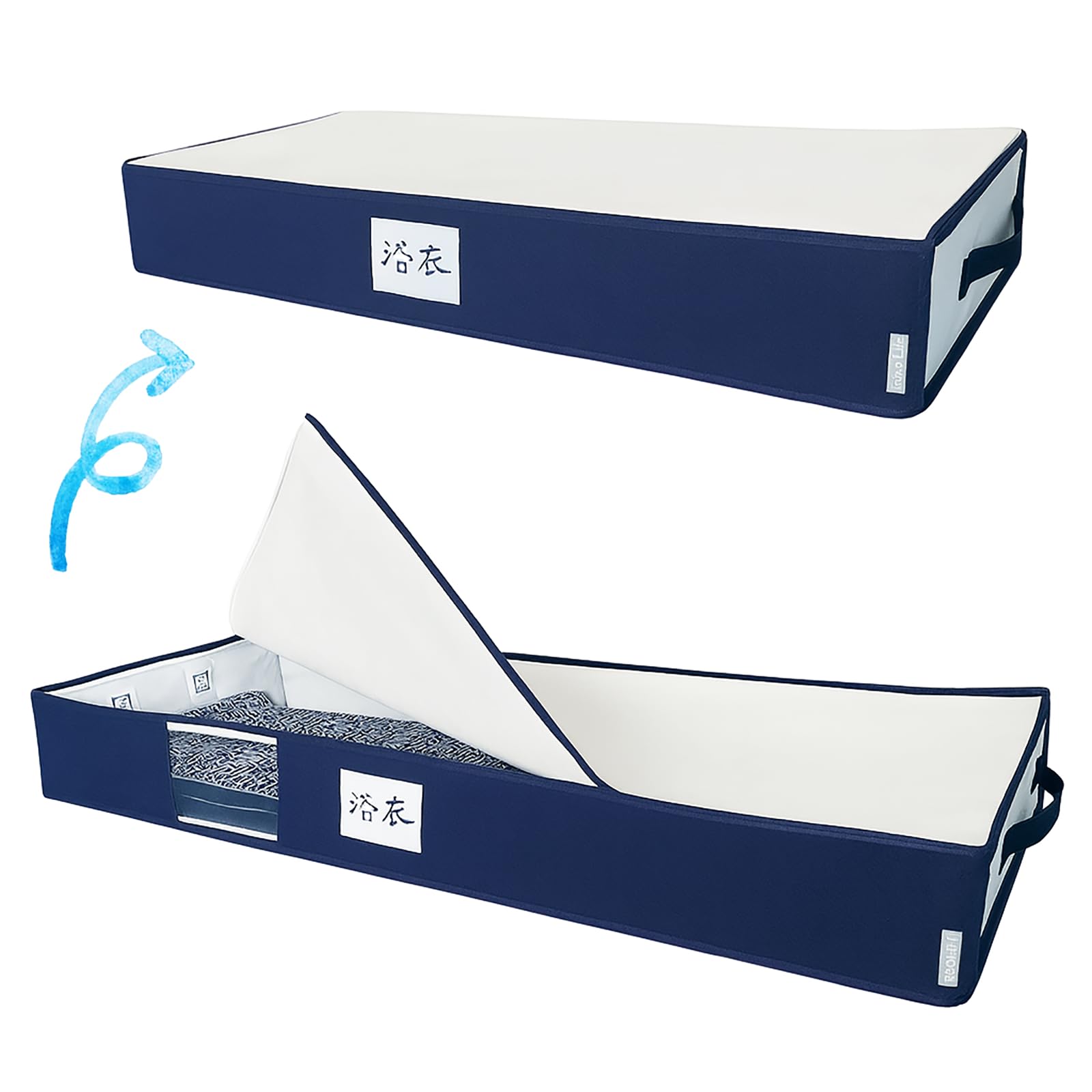 Inicolife Kimono Storage Case, Foldable, with Bottom Board, Breathable, Thick Non-woven Fabric, Lightweight, Activated Carbon Sheet on Front, Handle,
Inicolife Kimono Storage Case, Foldable, with Bottom Board, Breathable, Thick Non-woven Fabric, Lightweight, Activated Carbon Sheet on Front, Handle,
