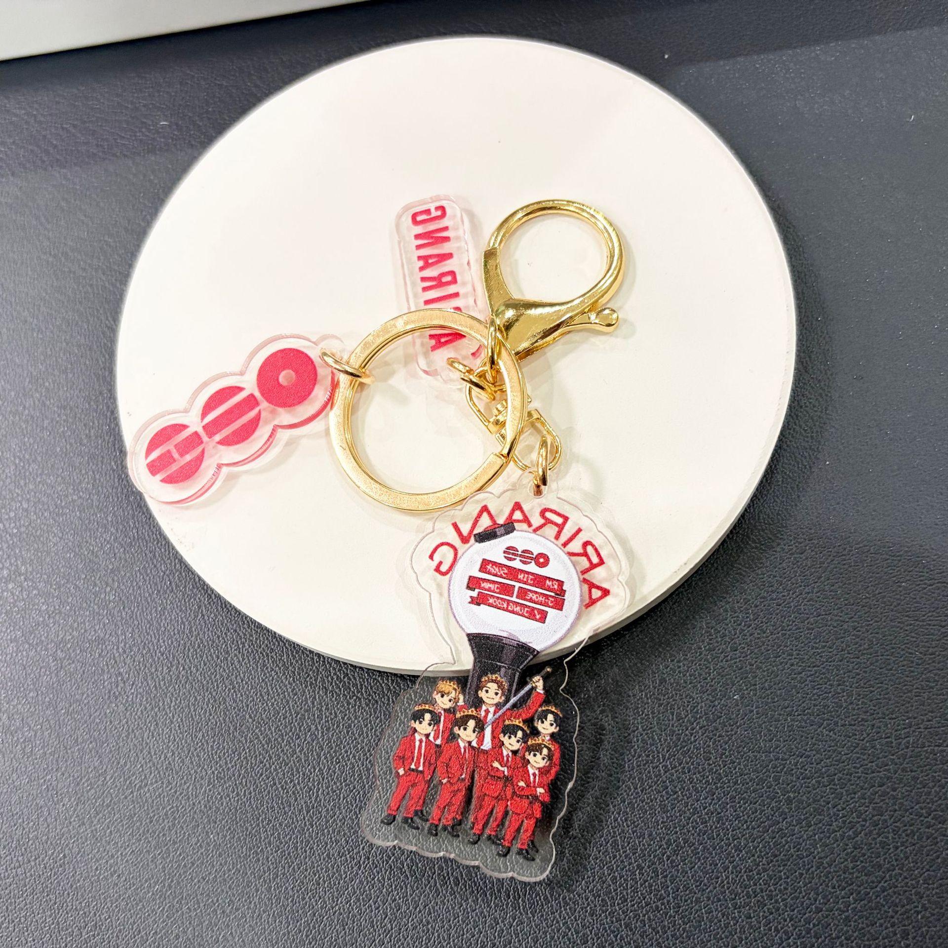 BTS Arirang Themed Acrylic Keychain, Lightstick & Group Print Charm Keyring with ARIRANG Tag, Kpop ARMY Fans Bag Accessory 1
BTS Arirang Themed Acrylic Keychain, Lightstick & Group Print Charm Keyring with ARIRANG Tag, Kpop ARMY Fans Bag Accessory 1