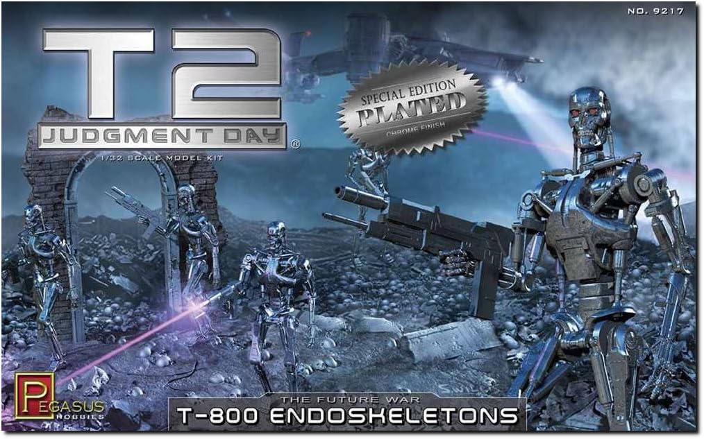 Platz Pegasus Terminator 2 Endoskeleton Set of 5 Chrome Plated Характеристики Scale Plastic Model PH9217 T-800 1/32
Platz Pegasus Terminator 2 Endoskeleton Set of 5 Chrome Plated Характеристики Scale Plastic Model PH9217 T-800 1/32