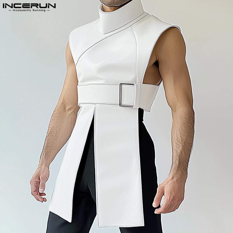 INCERUN Men Mockneck Sleeveless High Low Casual Cutout Splits Tunic Tank Tops 5XL чорний
INCERUN Men Mockneck Sleeveless High Low Casual Cutout Splits Tunic Tank Tops 5XL чорний