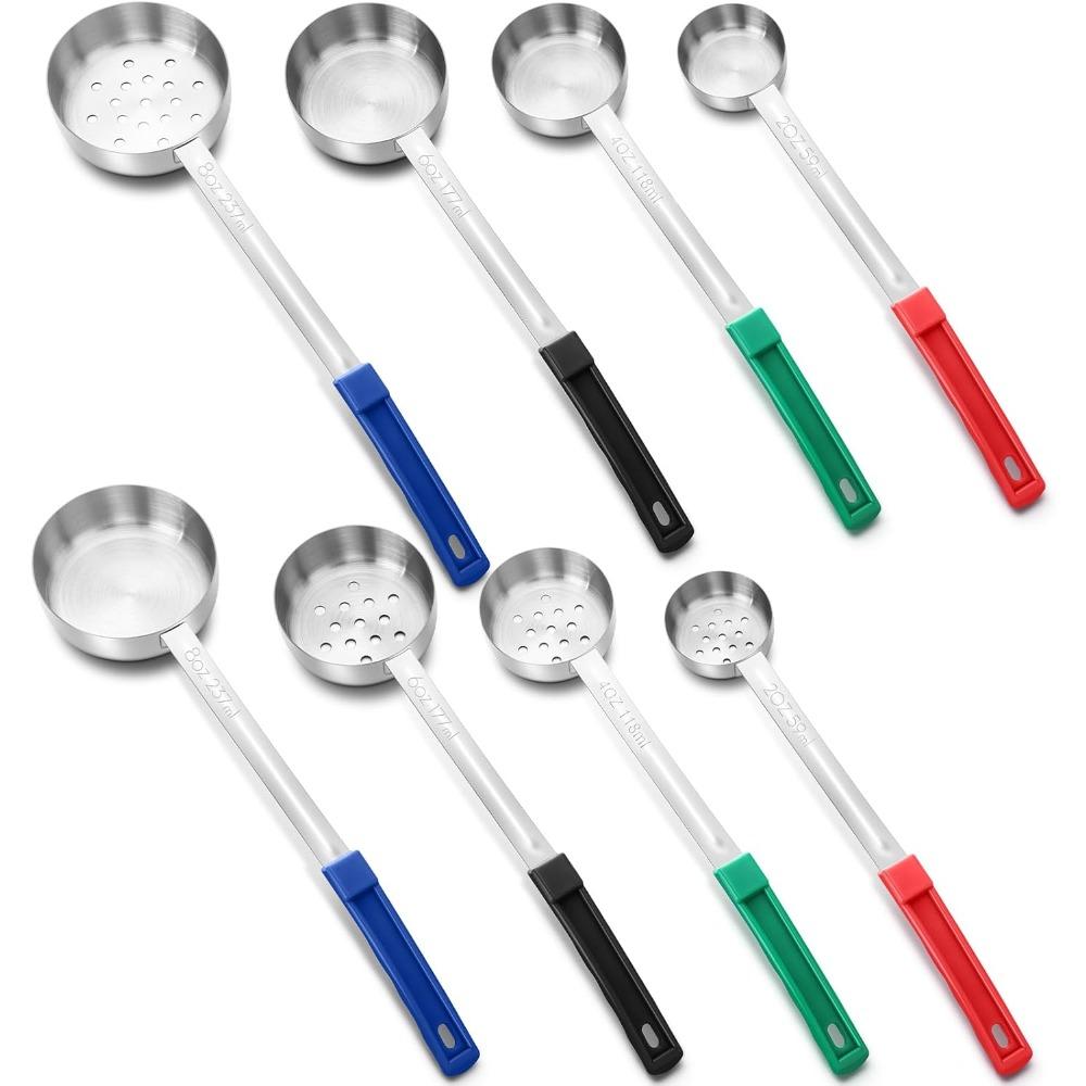 8pcs Portion Control Serving Spoons Portion Scoops Cups Solid and Slotted Stainless Steel Ladle Spoon for Food Serving Utensils Set for Parties 8pcs
8pcs Portion Control Serving Spoons Portion Scoops Cups Solid and Slotted Stainless Steel Ladle Spoon for Food Serving Utensils Set for Parties 8pcs