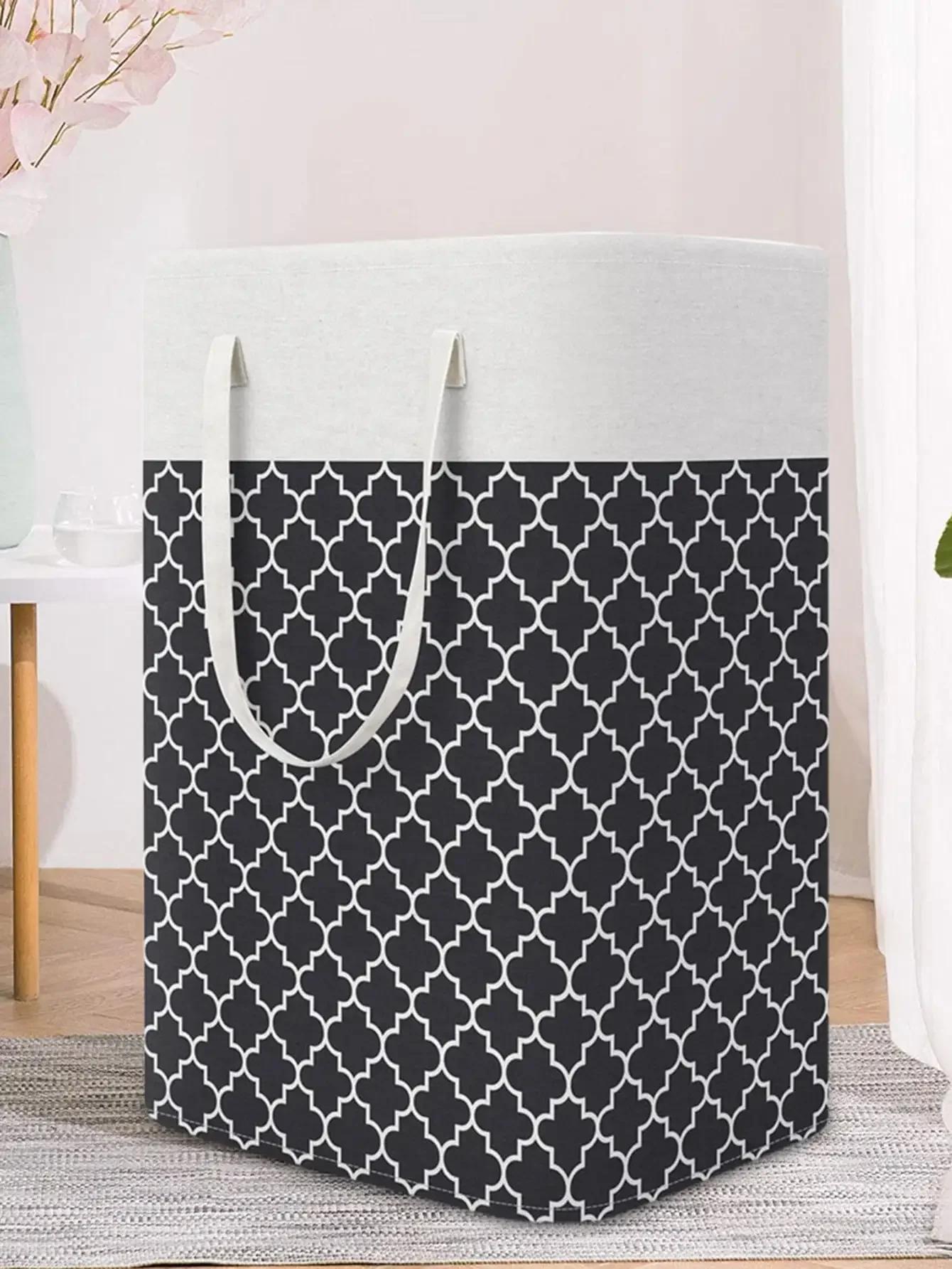 Корзина для белья 75 л с ручкой, водонепроницаемая, большая вместимость, складной органайзер для одежды, ящик для хранения разных вещей