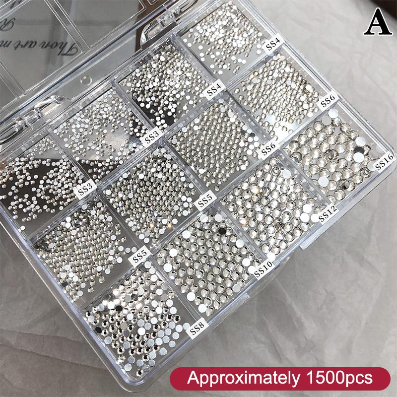 12 Grids/Box Shimmering Crystal Colorful Nail Art Rhinestones Flatback Gemstones For DIY Nail Rhinestone Nail Jewelry Decoration
12 Grids/Box Shimmering Crystal Colorful Nail Art Rhinestones Flatback Gemstones For DIY Nail Rhinestone Nail Jewelry Decoration