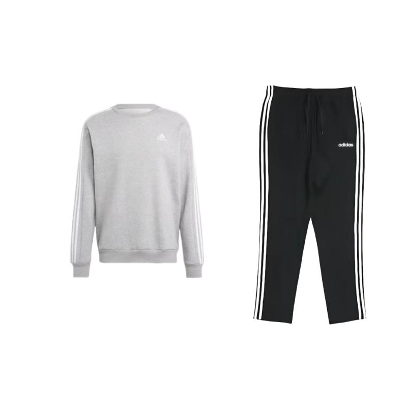 Adidas Трикотажный спортивный костюм из флиса с тремя полосками и круглым вырезом, длинный рукав, мужской спортивный костюм DU0456+IJ6470 S
Adidas Трикотажный спортивный костюм из флиса с тремя полосками и круглым вырезом, длинный рукав, мужской спортивный костюм DU0456+IJ6470 S