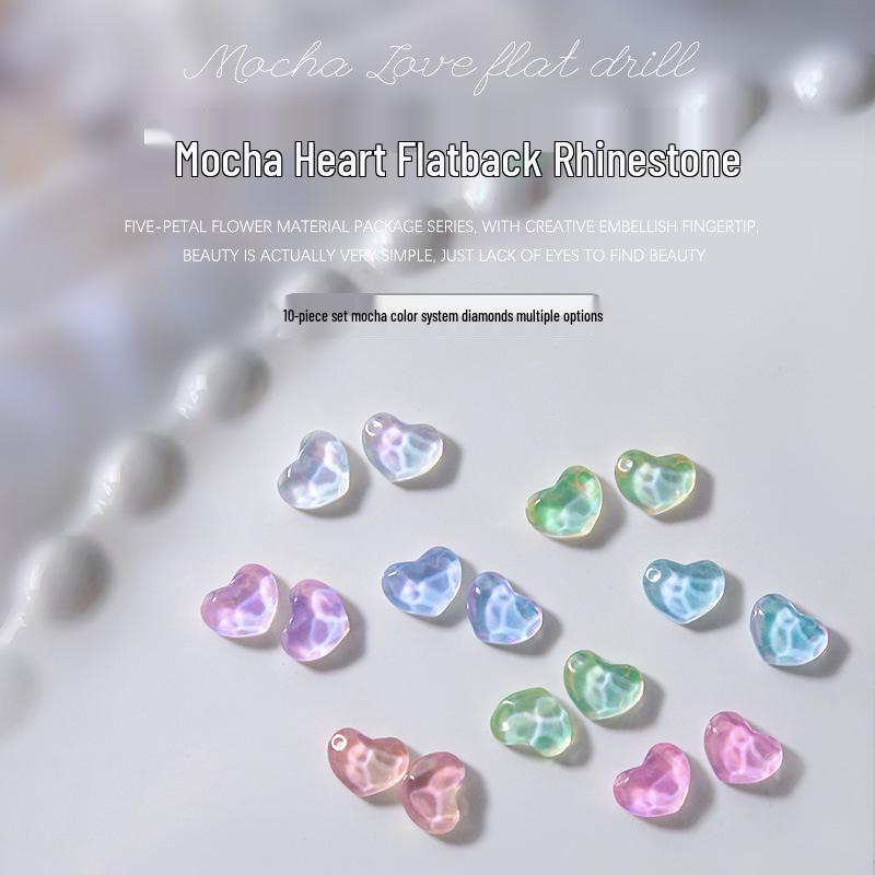 Mocha Love Heart Diamond Nail Art: Iridescent Peach Heart Rhinestones for Nail Jewelry (10pcs)
Mocha Love Heart Diamond Nail Art: Iridescent Peach Heart Rhinestones for Nail Jewelry (10pcs)