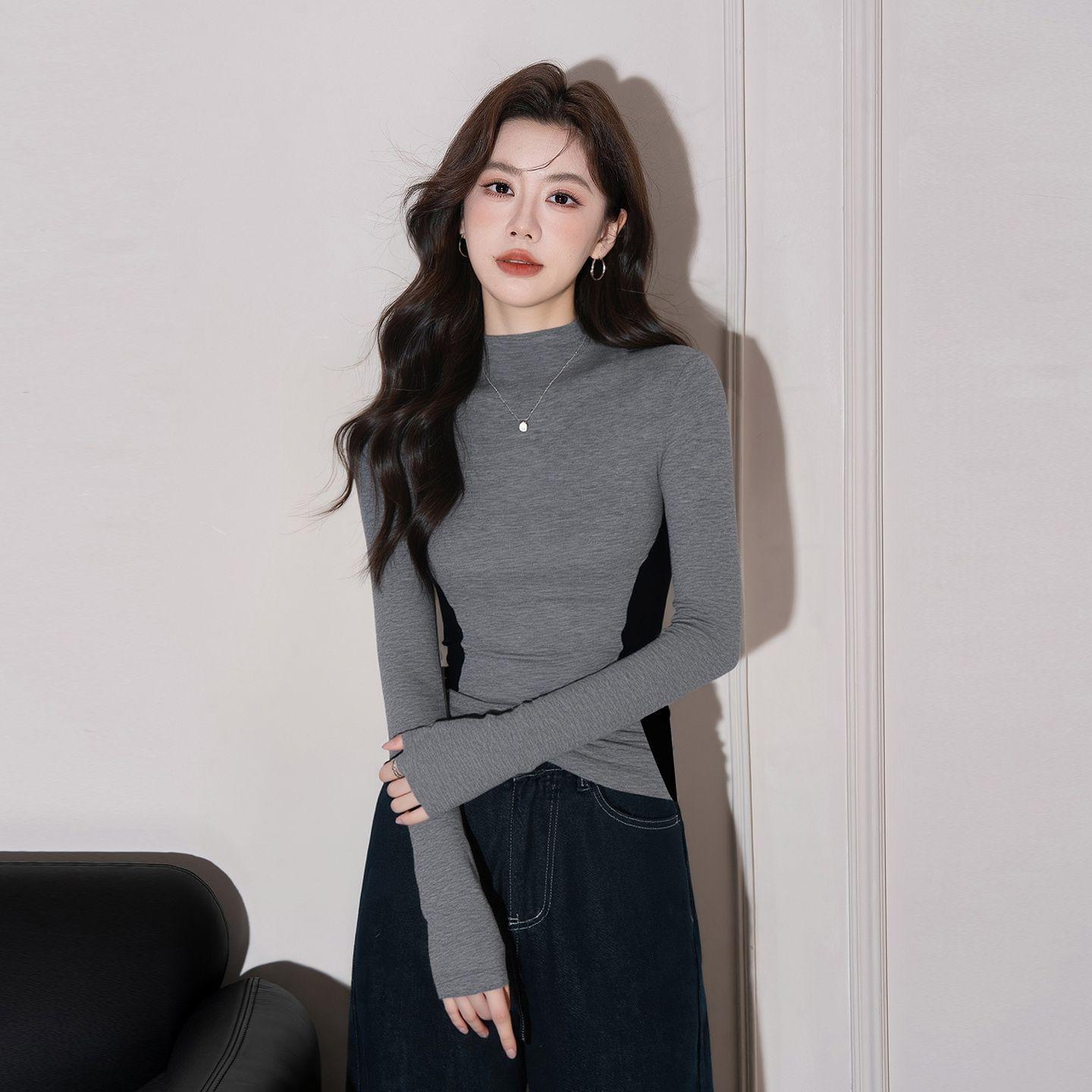 Autumn/Winter 2025 Women s Slim Fit Color Block T-Shirt with Half-High Collar and Waist-Cinched Design Large
Autumn/Winter 2025 Women s Slim Fit Color Block T-Shirt with Half-High Collar and Waist-Cinched Design Large