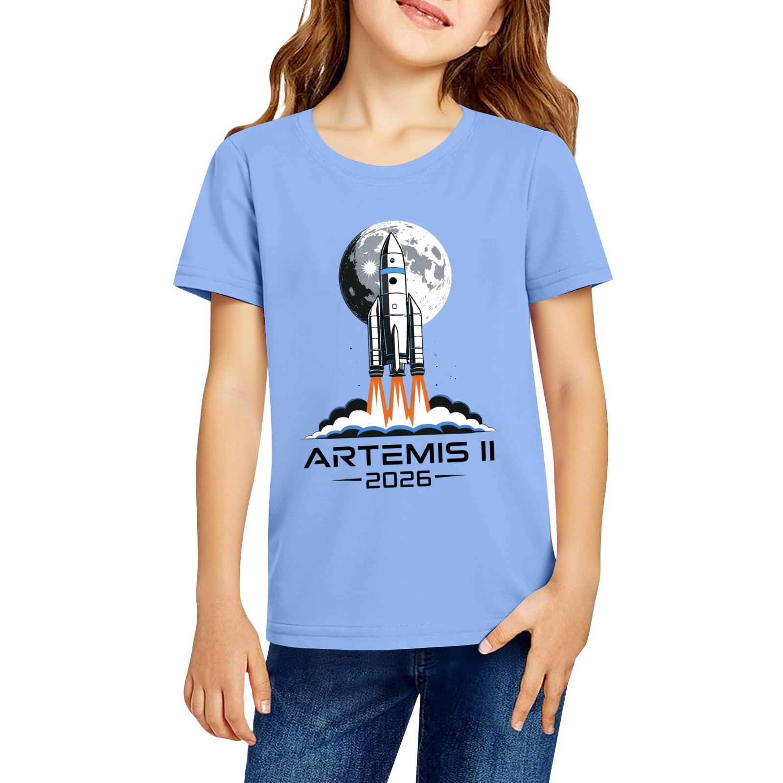 Kids Casual Short Sleeve T-Shirt Artemis II 2026 Printed Graphic Tee Comfortable Fit Lightweight Fabric Suitable for Everyday Wear 100
Kids Casual Short Sleeve T-Shirt Artemis II 2026 Printed Graphic Tee Comfortable Fit Lightweight Fabric Suitable for Everyday Wear 100