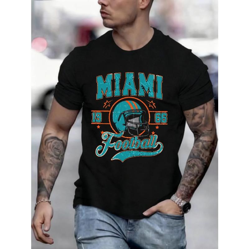 European sizes Men s Pattern T-shirt Miami Football Helmet Design,Soft and Breathable Round Neck Fun T-shirt ,Suitable for Holiday Parties 4XL чорний
European sizes Men s Pattern T-shirt Miami Football Helmet Design,Soft and Breathable Round Neck Fun T-shirt ,Suitable for Holiday Parties 4XL чорний