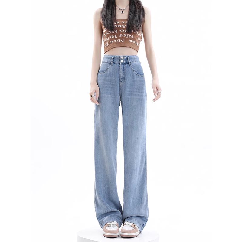 Women s Light Blue Tencel Lyocell Jeans - Summer Plus Size, Slim Fit, Straight Wide Leg, Petite Thin Ice Silk Fabric M
Women s Light Blue Tencel Lyocell Jeans - Summer Plus Size, Slim Fit, Straight Wide Leg, Petite Thin Ice Silk Fabric M