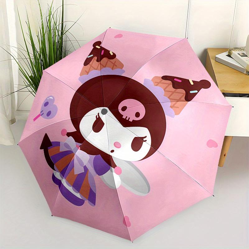 Kuromi,Ice Cream Automatic Folding Umbrella Simple 8 Rib Design, Bright Cartoon Pattern, Durable Iron Frame, Suitable For Travel, Outdoor, B
Kuromi,Ice Cream Automatic Folding Umbrella Simple 8 Rib Design, Bright Cartoon Pattern, Durable Iron Frame, Suitable For Travel, Outdoor, B
