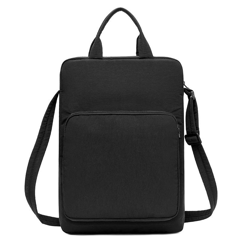 Нейлоновая сумка-мессенджер для通勤 для женщин, большая вместительная сумка, студенческая сумка через плечо чёрный