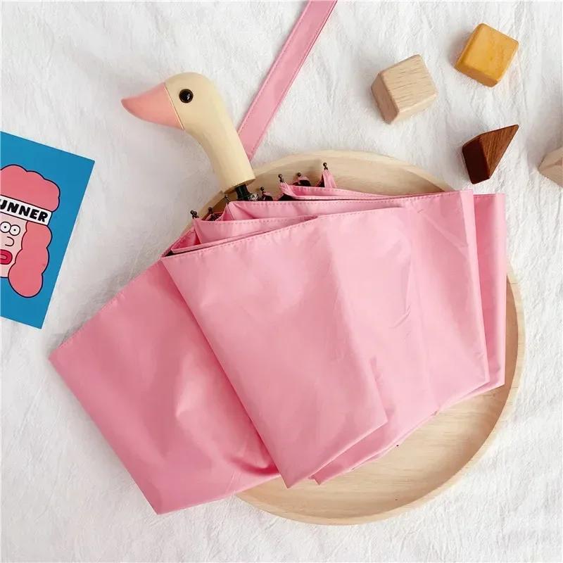 Зонт мужской милый утиный голова деревянная ручка 3 складной ветрозащитный черный покрытие УФ-защита женский дождевик автоматические зонты розовый
Зонт мужской милый утиный голова деревянная ручка 3 складной ветрозащитный черный покрытие УФ-защита женский дождевик автоматические зонты розовый