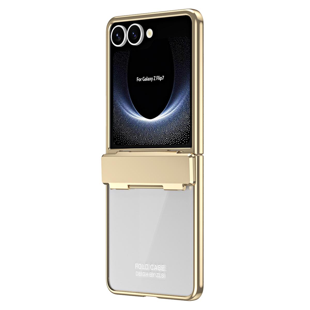 For Samsung Galaxy Z Flip7 5G Case Electroplating PC Folding Phone Cover with Screen Protector Gold
For Samsung Galaxy Z Flip7 5G Case Electroplating PC Folding Phone Cover with Screen Protector Gold