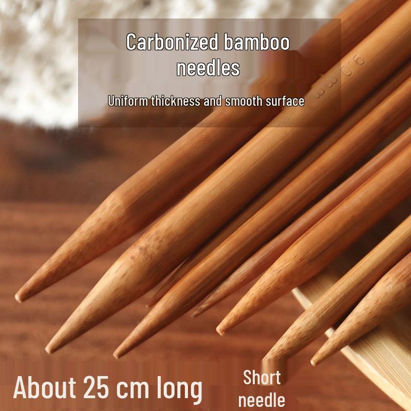 Carbonized Bamboo Double-Pointed Knitting Needles Set: 25/36cm Straight & Circular for Sweaters and Scarves. 3.0mm
Carbonized Bamboo Double-Pointed Knitting Needles Set: 25/36cm Straight & Circular for Sweaters and Scarves. 3.0mm