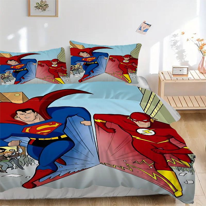 3pcs Superman, Flash Duvet Cover Set, 1 Duvet Cover + 2 Pillowcases (No Insert), High-Definition Print for All Seasons,Durable yy251103062 135x200cm
3pcs Superman, Flash Duvet Cover Set, 1 Duvet Cover + 2 Pillowcases (No Insert), High-Definition Print for All Seasons,Durable yy251103062 135x200cm