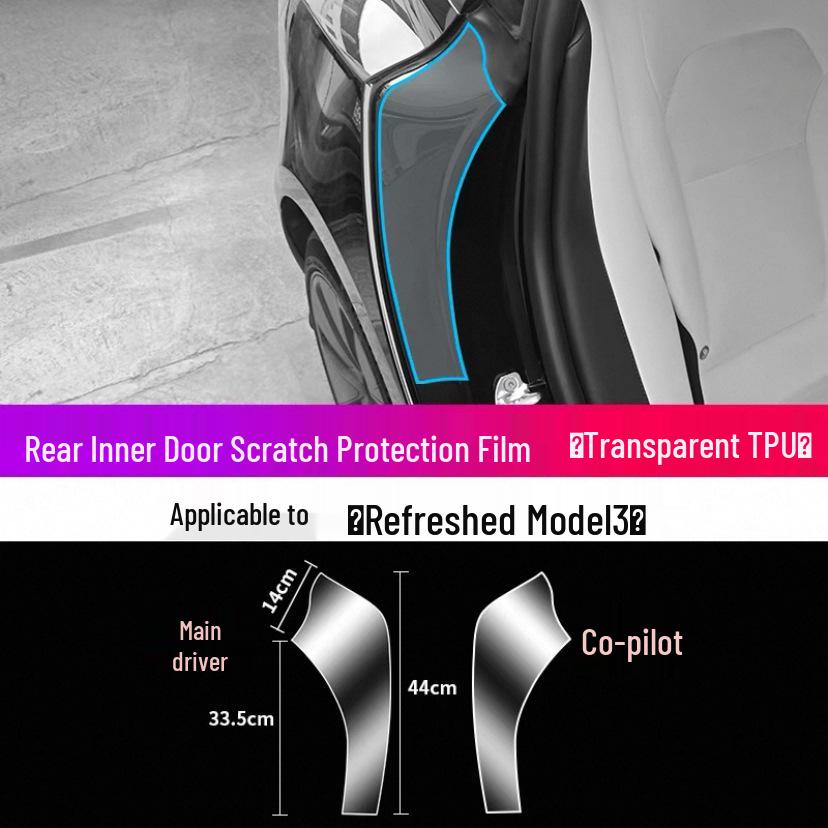 Tesla Model Y/3/YL Rear Door Scratch-Resistant Protective Film
Tesla Model Y/3/YL Rear Door Scratch-Resistant Protective Film