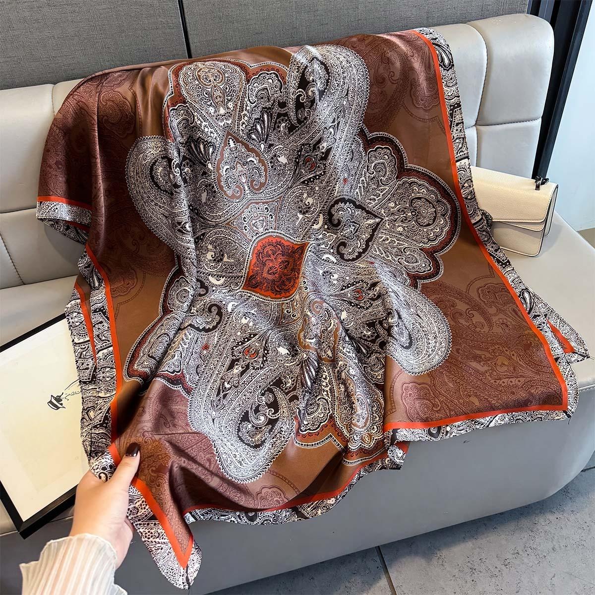 Luxury Long Scarf For Women Cashew Print Shawl Warps Ladies Hijab Elegant Neckerchief Retro Soft Stain Faux Silk Scarf For Beach
Luxury Long Scarf For Women Cashew Print Shawl Warps Ladies Hijab Elegant Neckerchief Retro Soft Stain Faux Silk Scarf For Beach