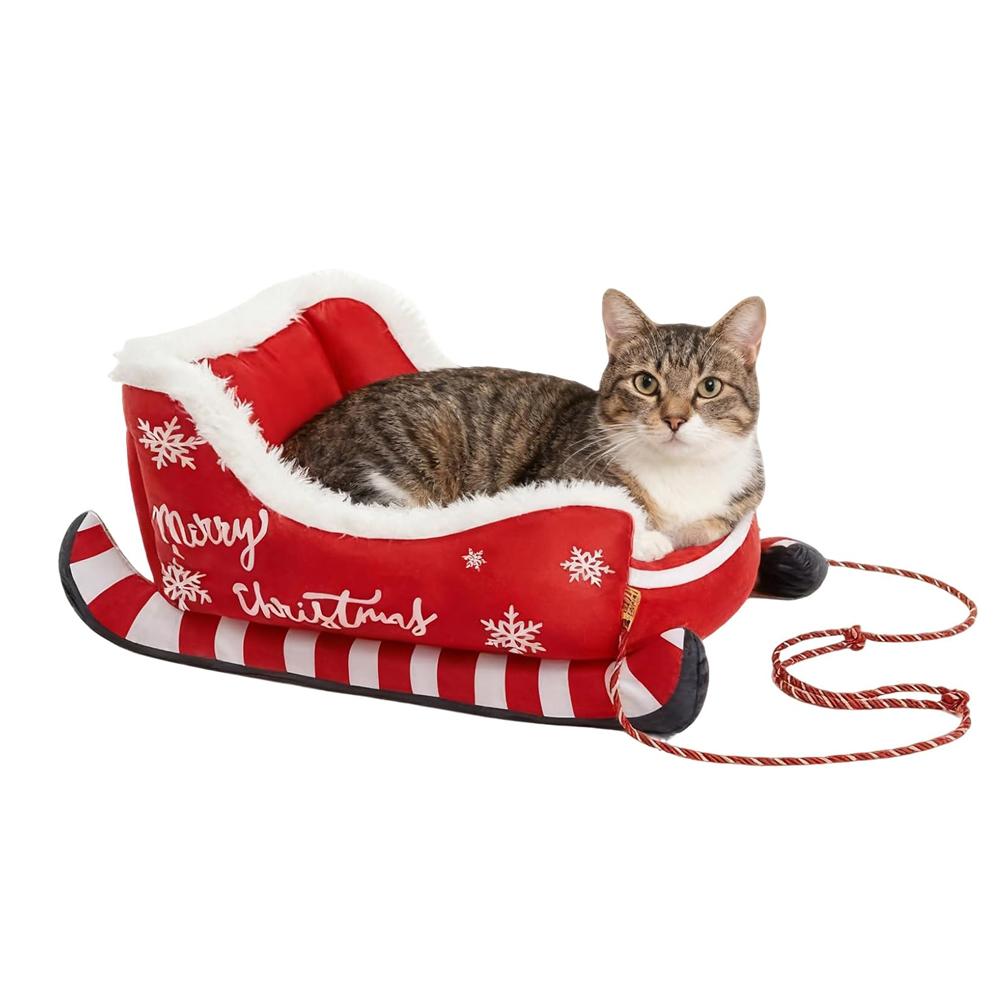 Cat Sled Pet Bed Festive Christmas Gift with Red and White Snowflake Design Comfortable Durable Mat for Small Dogs Large Cats S(50X38X26cm)
Cat Sled Pet Bed Festive Christmas Gift with Red and White Snowflake Design Comfortable Durable Mat for Small Dogs Large Cats S(50X38X26cm)