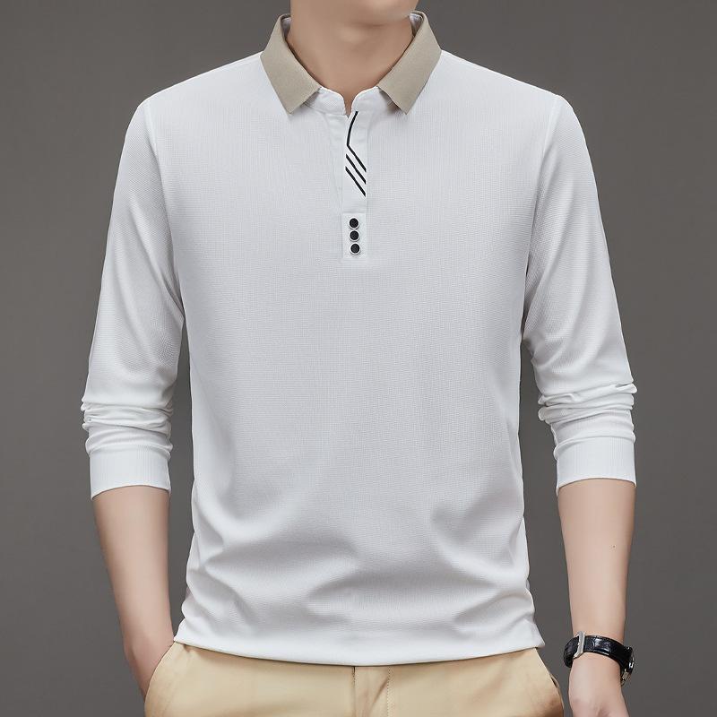 Spring and Autumn Men s Long Sleeve Polo Shirt Men s Business Scissors Collar Solid Color Lapel Base T-shirt Men 4XL
Spring and Autumn Men s Long Sleeve Polo Shirt Men s Business Scissors Collar Solid Color Lapel Base T-shirt Men 4XL