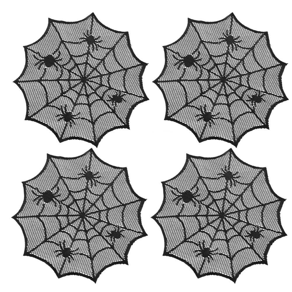 4-1pc Halloween Black Lace Placemat Creative Spider web Table mat Heat Resistant Place Mat for Dining Table Halloween Decoration
4-1pc Halloween Black Lace Placemat Creative Spider web Table mat Heat Resistant Place Mat for Dining Table Halloween Decoration