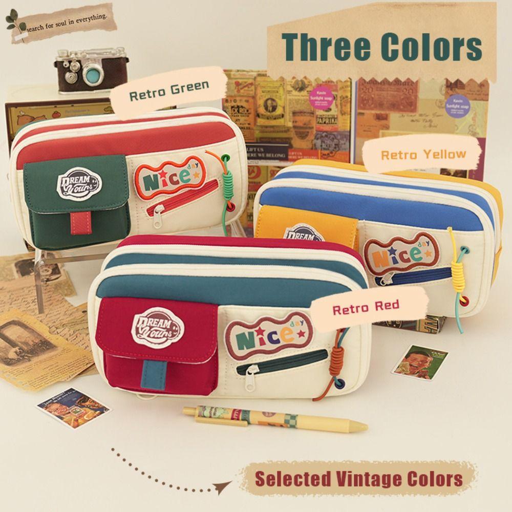 Contrast Color Pencil Case Multilayer Pen Box Cartoon Stationery Organizer Students жовтий
Contrast Color Pencil Case Multilayer Pen Box Cartoon Stationery Organizer Students жовтий