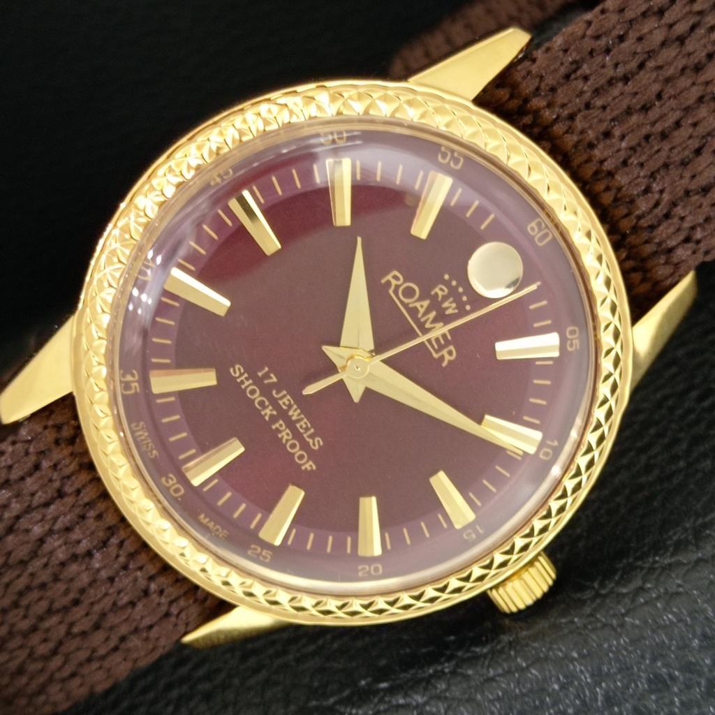 SWISS VINTAGE HAND-WINDING MENS REFURBISHED MAROON COLOR DIAL WATCH a707323-1
SWISS VINTAGE HAND-WINDING MENS REFURBISHED MAROON COLOR DIAL WATCH a707323-1