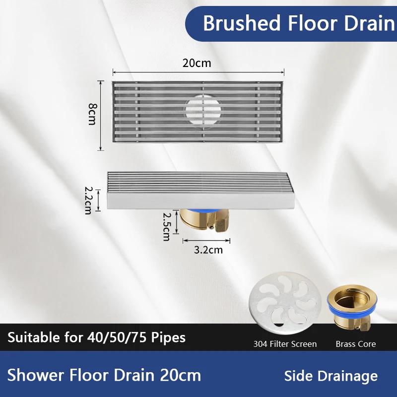 Bathroom Odorproof Floor Drain Stainless Steel Linear Shower Drainage Filter Crazy Drainage Floor Drain for Kitchen Accessories
Bathroom Odorproof Floor Drain Stainless Steel Linear Shower Drainage Filter Crazy Drainage Floor Drain for Kitchen Accessories