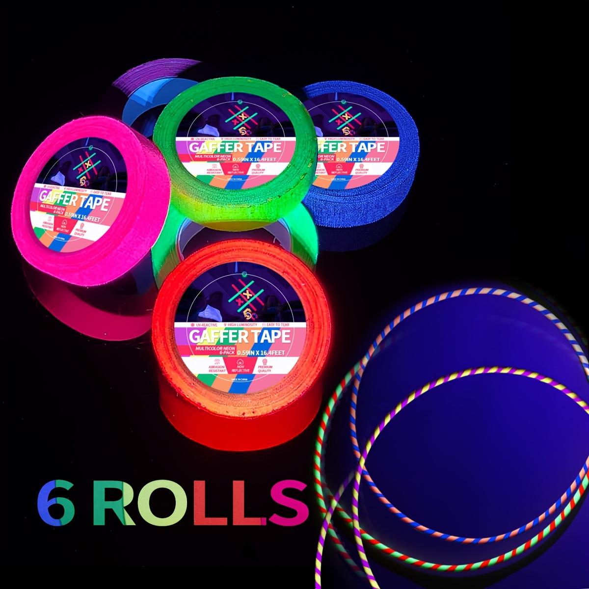 Набор неоновой флуоресцентной ленты из 6 штук 6 ярких цветов Реагирует на УФ-излучение Для вечеринок в черном свете и поделок
Набор неоновой флуоресцентной ленты из 6 штук 6 ярких цветов Реагирует на УФ-излучение Для вечеринок в черном свете и поделок