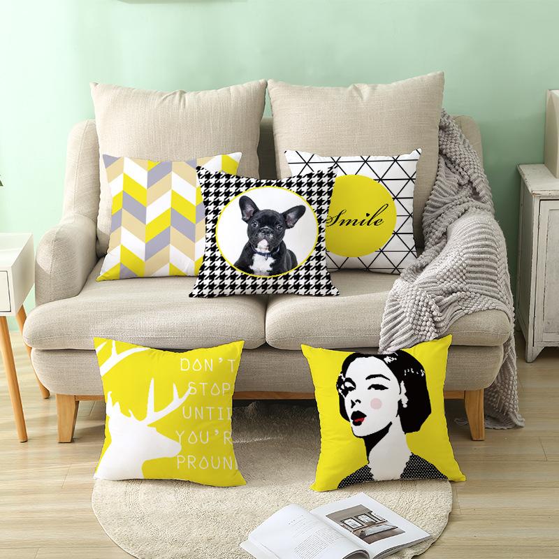 45x45cm Yellow Pillowcase Colorful Geometric Cushion Cover Animal Alphabet Pillowcase Car Waist Cover Sofa Home Decor
45x45cm Yellow Pillowcase Colorful Geometric Cushion Cover Animal Alphabet Pillowcase Car Waist Cover Sofa Home Decor