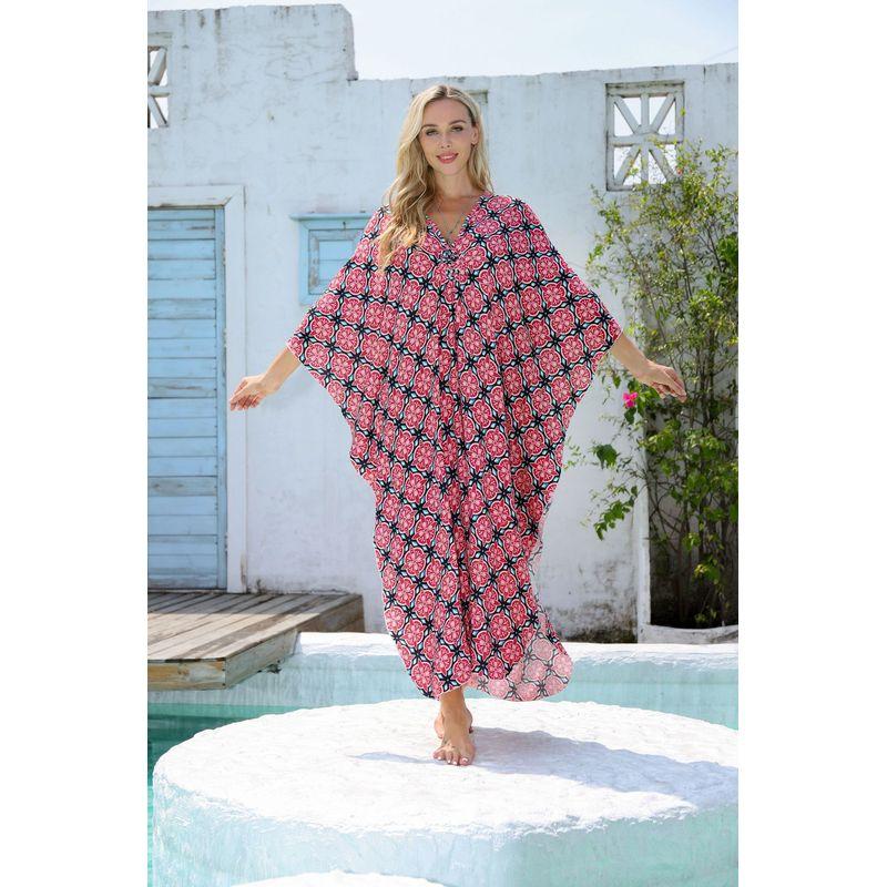 Sunscreen Robe European and American New Rayon Beach Cover up Vacation Casual Loose Sun Protection Bikinis Robe Black Red Clover One size
Sunscreen Robe European and American New Rayon Beach Cover up Vacation Casual Loose Sun Protection Bikinis Robe Black Red Clover One size