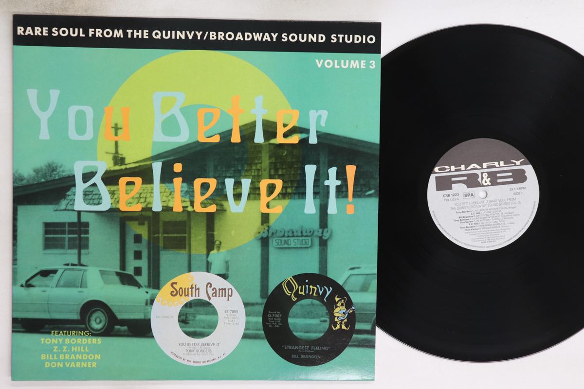 LP Record VARIOUS You Better Believe It Rare Soul F CRB1223 CHARLY 1989 UK SoulFunk Used
LP Record VARIOUS You Better Believe It Rare Soul F CRB1223 CHARLY 1989 UK SoulFunk Used