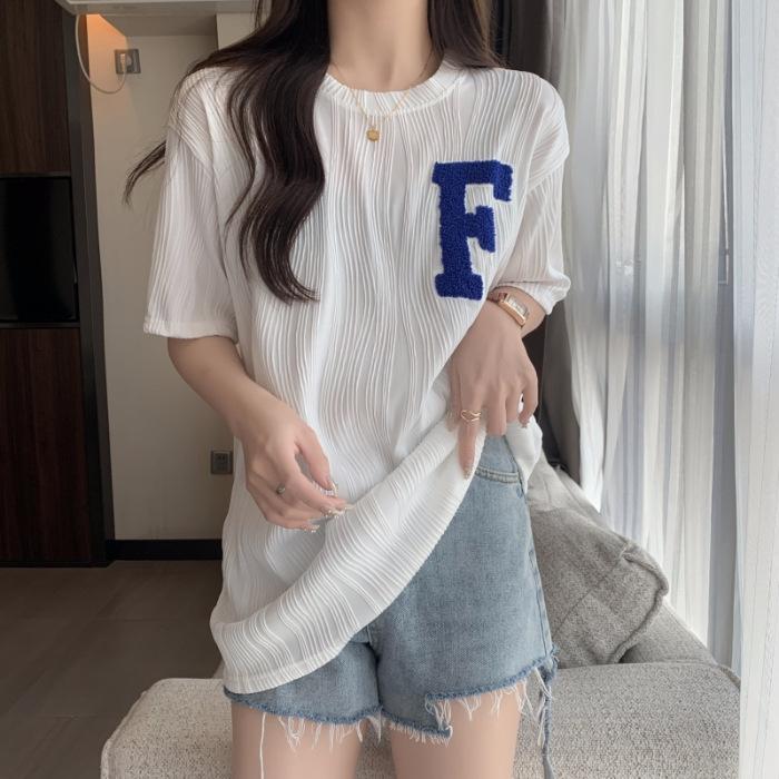 Spring 2025 New American Ice Silk Towel Embroidered Short Sleeve T-Shirt Female Student Hong Kong Style Large Edition Loose White Top M белый
Spring 2025 New American Ice Silk Towel Embroidered Short Sleeve T-Shirt Female Student Hong Kong Style Large Edition Loose White Top M белый