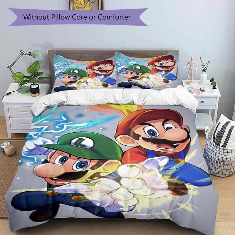 3pcs Mario and Luigi s Epic Battle Print Cover Set Ultra Soft, Breathable, and Comfortable Bedding with Stylish Design for Bedroom and Guest Room 135x200cm
3pcs Mario and Luigi s Epic Battle Print Cover Set Ultra Soft, Breathable, and Comfortable Bedding with Stylish Design for Bedroom and Guest Room 135x200cm