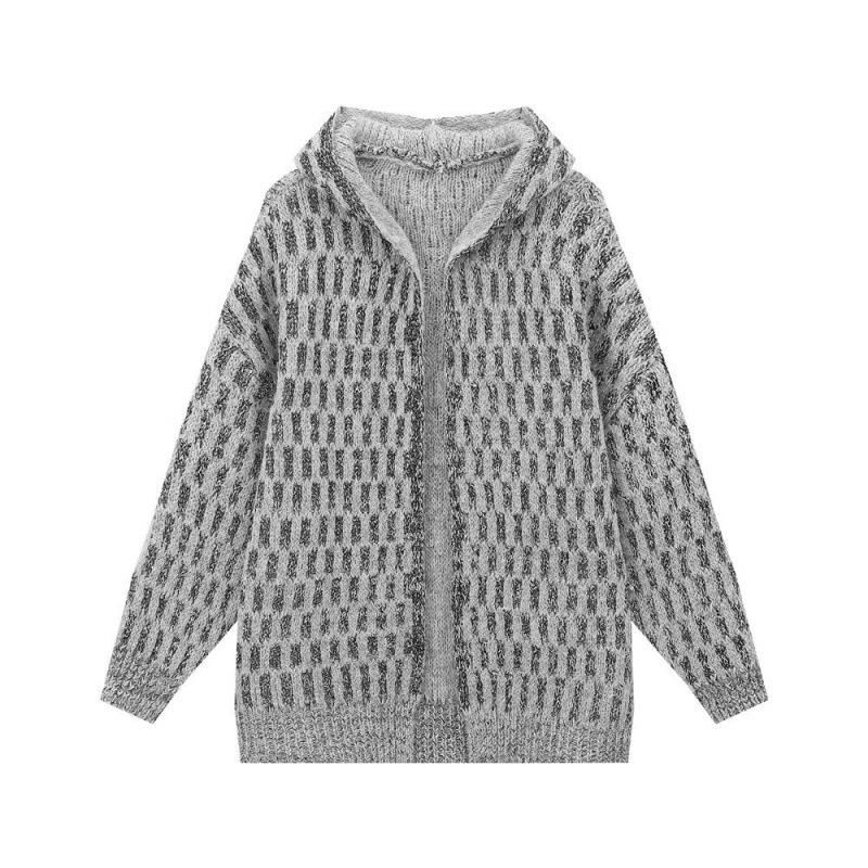 Autumn Sequin Mohair Hooded Ribbed Knit Cardigan - European & American Women s Fashion Small
Autumn Sequin Mohair Hooded Ribbed Knit Cardigan - European & American Women s Fashion Small