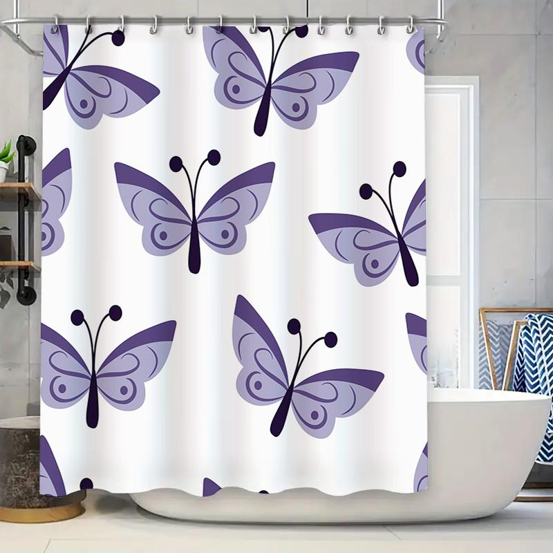 Stylish Purple Butterfly Print Shower Curtain For Bathroom Decor Waterproof Bath Rug Set Home Decoration 3D Printed Shower Curta W60H190(CM)-1 Pcs
Stylish Purple Butterfly Print Shower Curtain For Bathroom Decor Waterproof Bath Rug Set Home Decoration 3D Printed Shower Curta W60H190(CM)-1 Pcs