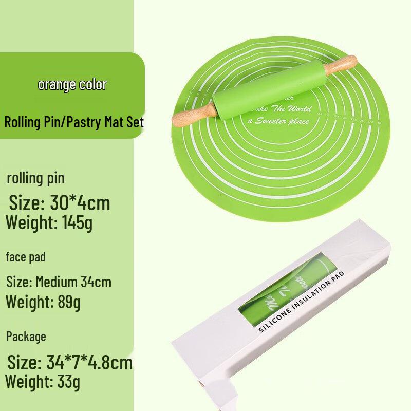 ZISIZ Silicone Baking Rolling Pin Set
ZISIZ Silicone Baking Rolling Pin Set
