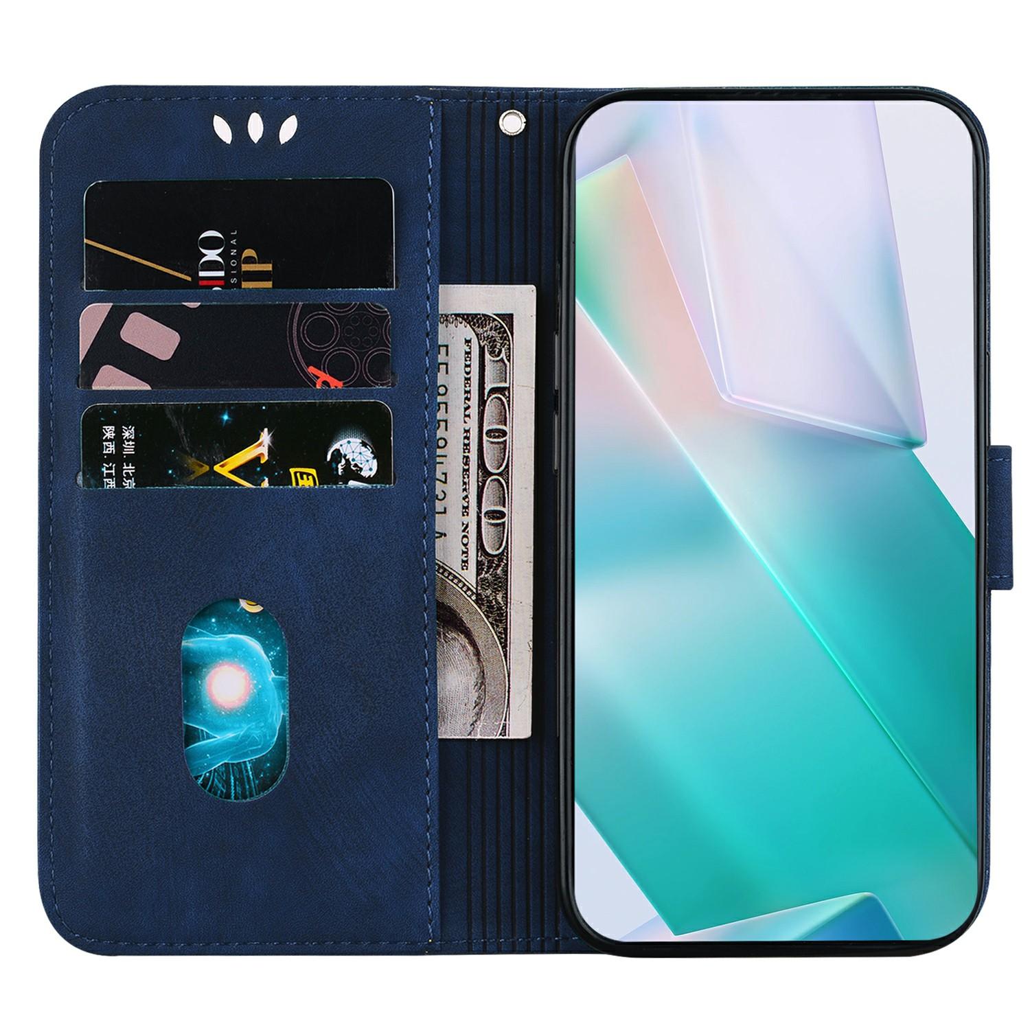 For iPhone 17 Wallet Case Tiger Imprint Leather Shockproof Phone Cover with Wrist Strap Dark Blue
For iPhone 17 Wallet Case Tiger Imprint Leather Shockproof Phone Cover with Wrist Strap Dark Blue
