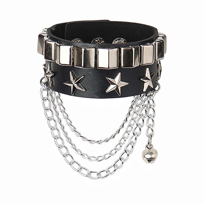 DIEZI Black PU Leather Cuff Wristband Bracelet Goth Gothic Punk Tassel Chain Bracelets For Women Men Armbands Cosplay Jewelry
DIEZI Black PU Leather Cuff Wristband Bracelet Goth Gothic Punk Tassel Chain Bracelets For Women Men Armbands Cosplay Jewelry