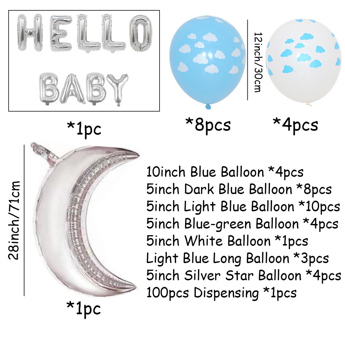 Детские воздушные шары для дня рождения, фольгированные воздушные шары с изображением Луны, облака, латексные шары, детские украшения для дня рождения, детского душа
Детские воздушные шары для дня рождения, фольгированные воздушные шары с изображением Луны, облака, латексные шары, детские украшения для дня рождения, детского душа