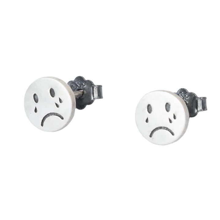 Silver 925 Crying Face Stud Earrings Sad Earrings Silver925 Sterling Silver Material Vintage Antique Stylish Simple Unisex Hypoallergenic
Silver 925 Crying Face Stud Earrings Sad Earrings Silver925 Sterling Silver Material Vintage Antique Stylish Simple Unisex Hypoallergenic